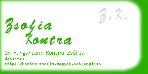 zsofia kontra business card